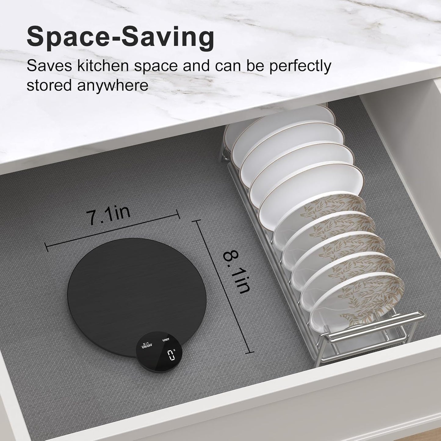 Ultrean 1g/0.1oz Precision Food Scale, HD LED Display Digital Kitchen Scale, Stainless Steel, 11lb Capacity for Cooking Baking (Batteries Included)