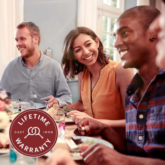 Cuisinel Cast Iron Griddle/Grill + Burger Press + Pan Scrapers - Reversible Pre-Seasoned 20" X 10" Dual Handle Flat Skillet + Griller Pan + Cleaning Accessories - Use Indoor/Outdoor Stove Burner, Gas