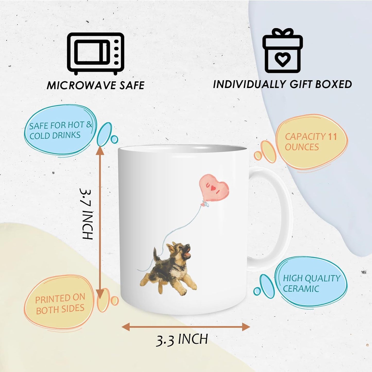 German Shepherd Dog Mom & Couple Gifts - 11 Oz Coffee Mugs