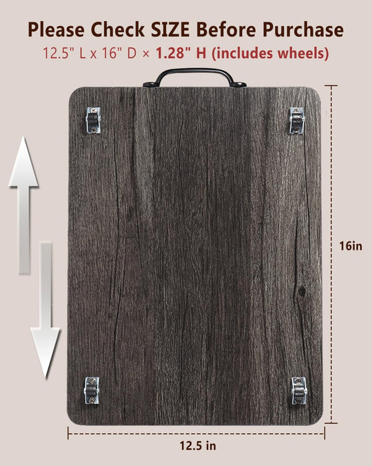 Appliance Slider, Sliding Tray for Coffee Maker, Coffee Pot Slider for Countertop, Kitchen Appliance Rolling Tray with Rubber Wheels,Large - Long, Deep Gray (12.5” x 16”)