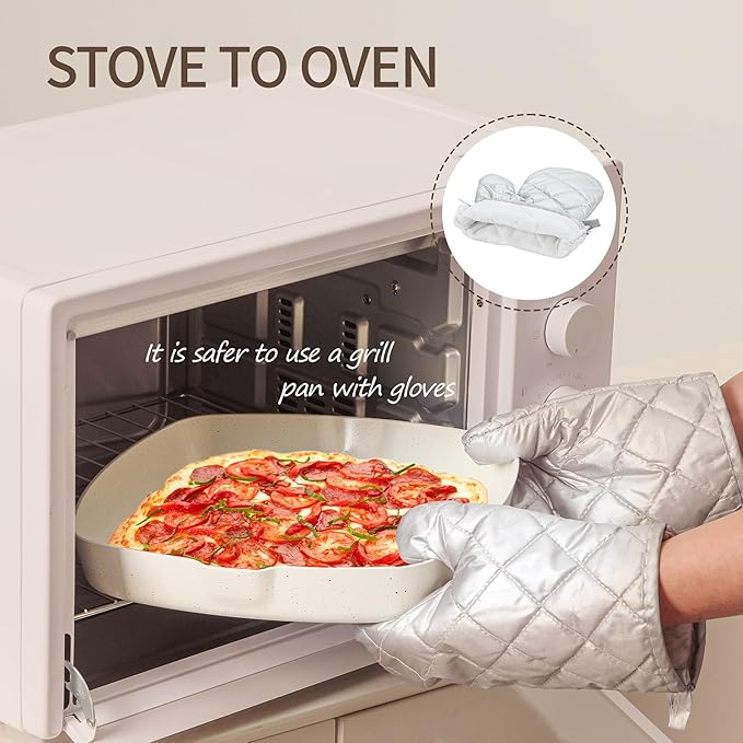 23PCS Ceramic Nonstick Cookware Set, Nonstick Detachable Handle Ceramic Cookware, Induction Kitchen Cooking Set with Removable Handle,include Frying Pans & Saucepans Oven Safe, Stackable Set