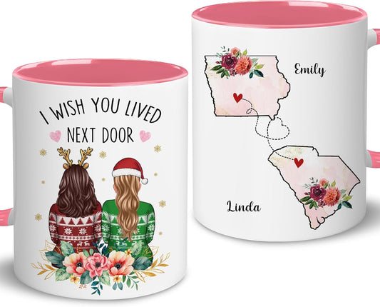 Personalized Friend Cup - Christmas, Birthday Best Friend, Bestie, Sister, BFF Mug - Friendship Gifts For Women - Long Distance Gift - Bestie Cup For Women, Her, Soul Sister
