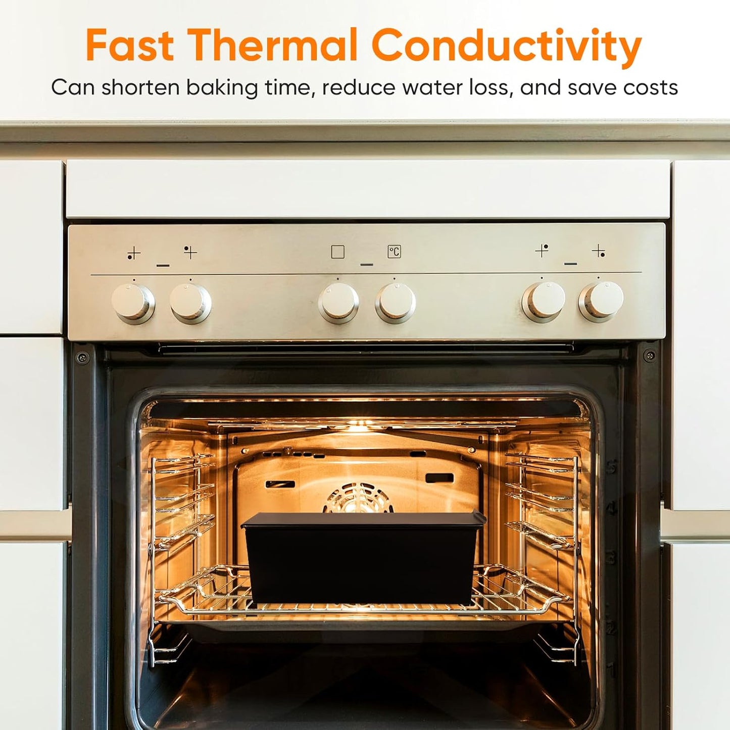 Luxshiny Pullman Loaf Pan with Lid: Non-Stick Bread Toast Box Mold with 5 Holes Design for Homemade Bread - 1.65LB Dough Capacity