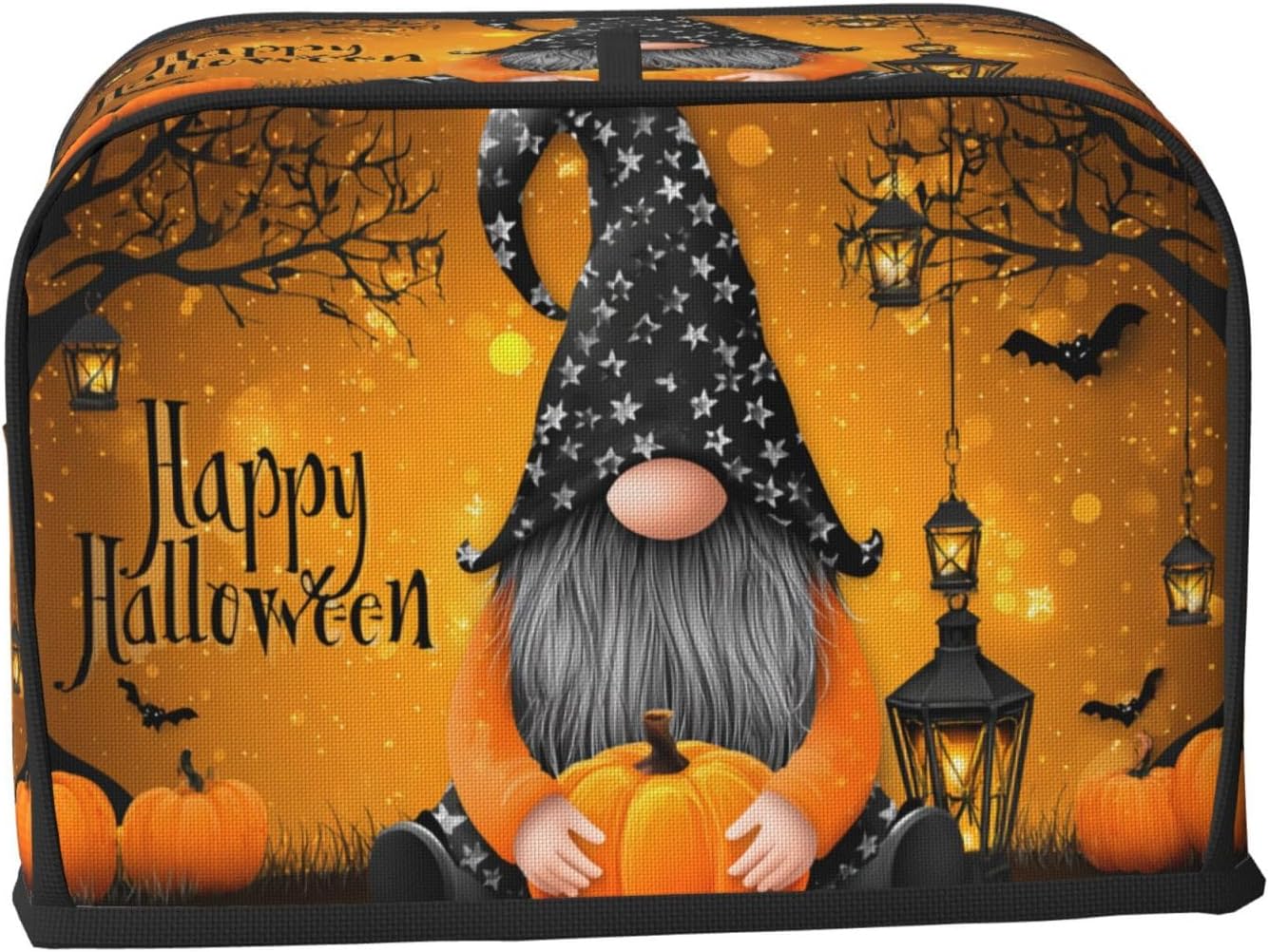 Toaster Cover 2 Slice Pumpkin Gnome Halloween Night Kitchen Small Appliance Covers with Pockets Dust and Fingerprint Protection