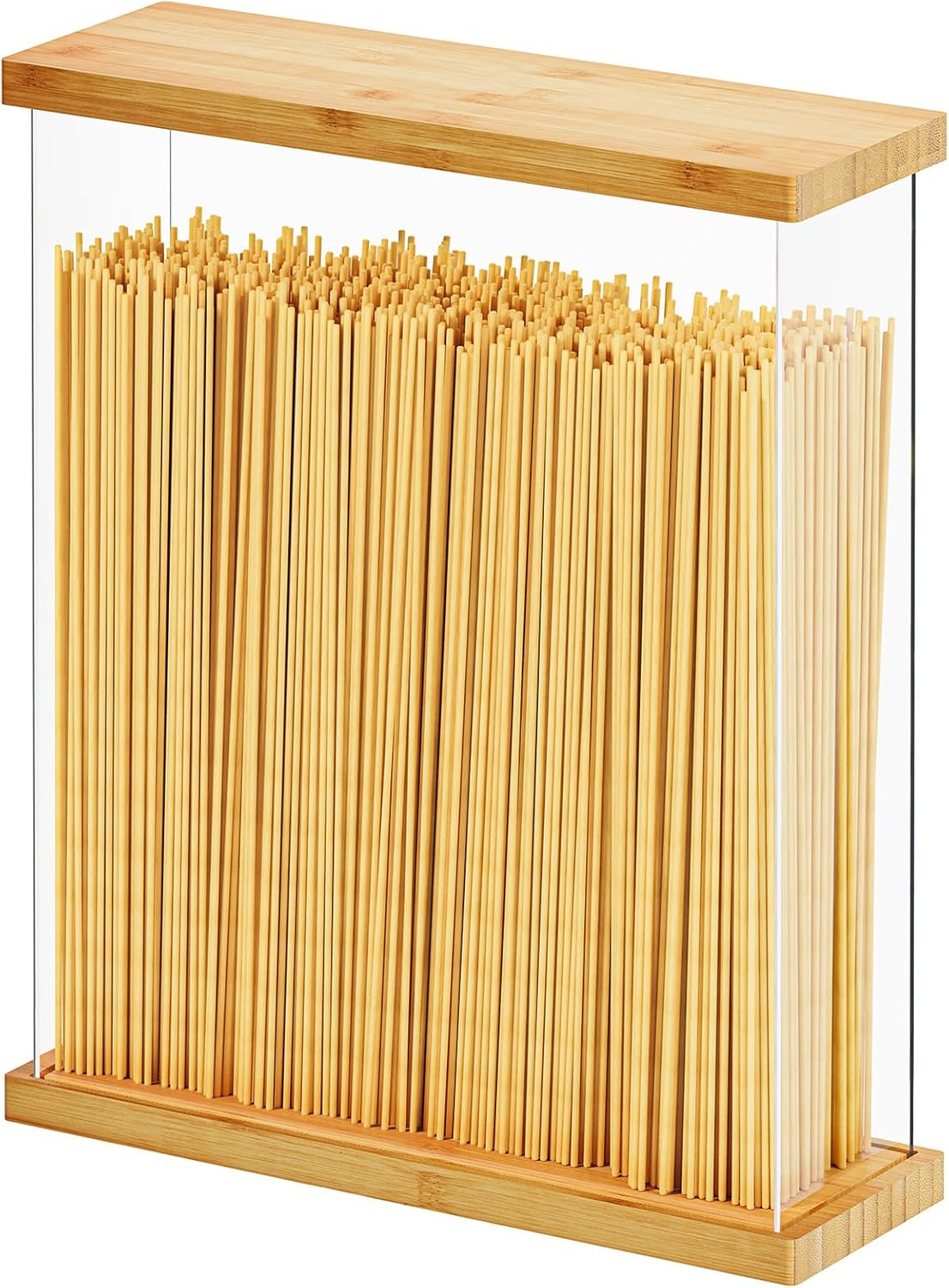 SpaceAid Bamboo Food Storage Container - Airtight Cereal Containers with Lids, Kitchen Cereal Canisters Pantry Organizers and Storage for Rice, Flour, Coffee, Snack, Large 1 Pack