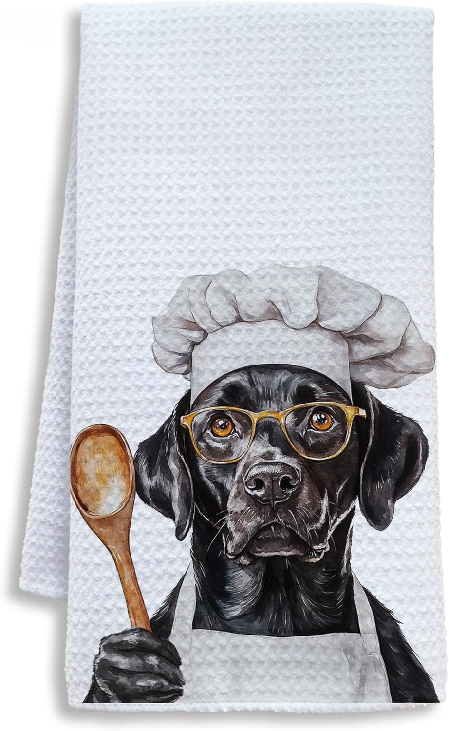 Funny Black Labrador Retriever Kitchen Towels, Black Lab Gifts for Women Men Dish Tea Towels for Kitchen, Gifts for Labrador Dog Lovers Decorative Hand Towels, 16x24 Inch
