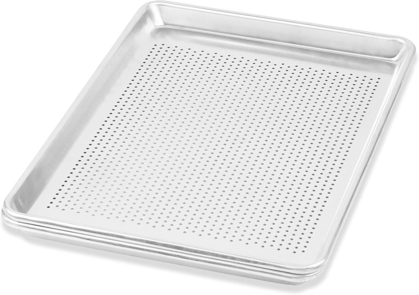 Baking Sheet Set with Rack 18" Non-Toxic Bakeware Set Baking Trays for Oven, 100% Recycled Aluminum, 2pc Bakeware Set Baking Sheets 18" Never Rust, PTFE,PFAS,PFOA Free by Baker's Secret