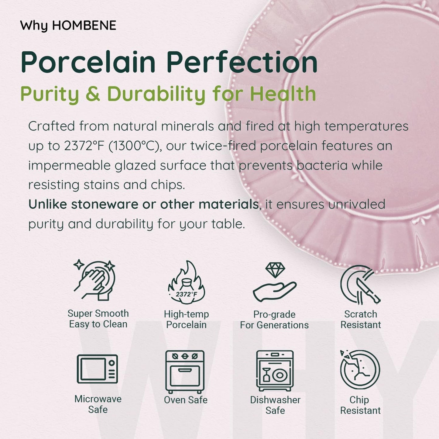 Plates and Bowls Sets for 4, 12 Piece Dinnerware Sets, Porcelain Plate Set, Microwave and Dishwasher Safe, Wedding kitchen & dining, Dreamy Sakura Pink