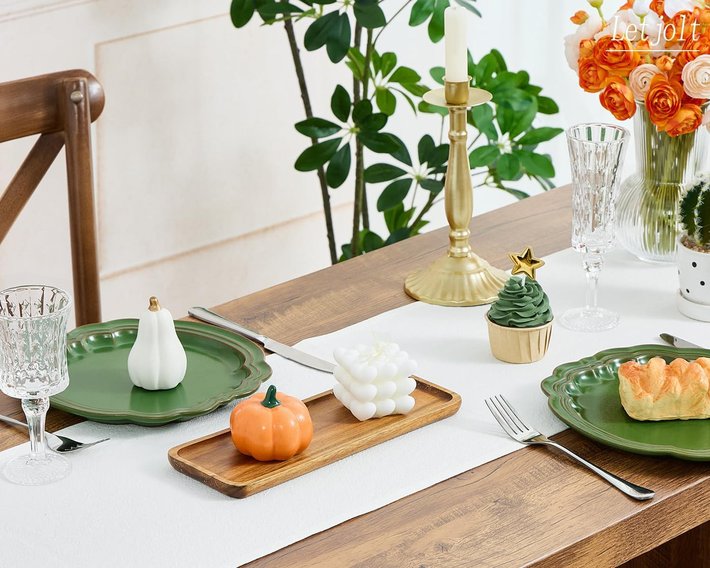 Letjolt White Table Runner 72 Inches Rustic Farmhouse Table Runner Washable Table Runner Durable Table Runner