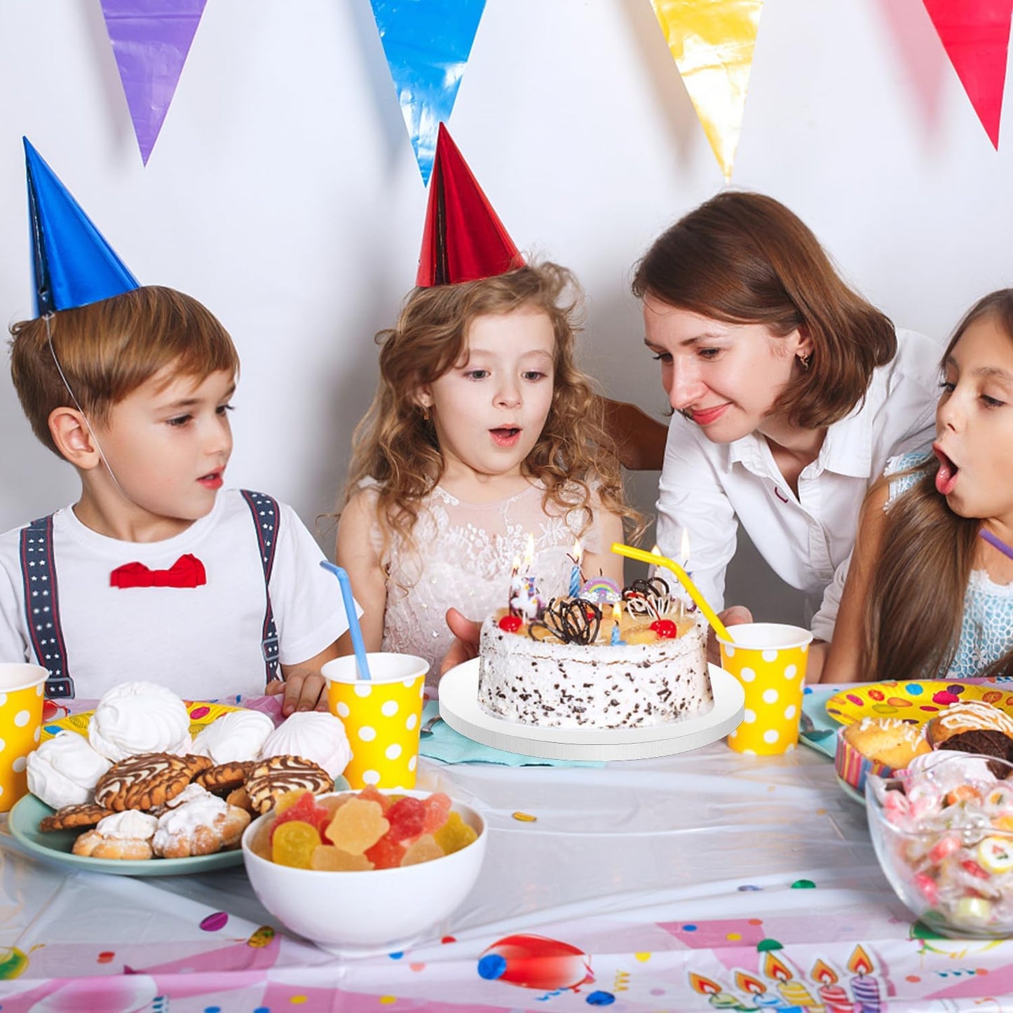 10pcs 14 Inch Cakeboard Round, 1/2 Inch Thick Cake Boards, Bend Resistant & Sturdy White Cake Cardboard for Presenting Heavy or Tall Tiered Cakes, Base para Pastel(14inch/10pcs)