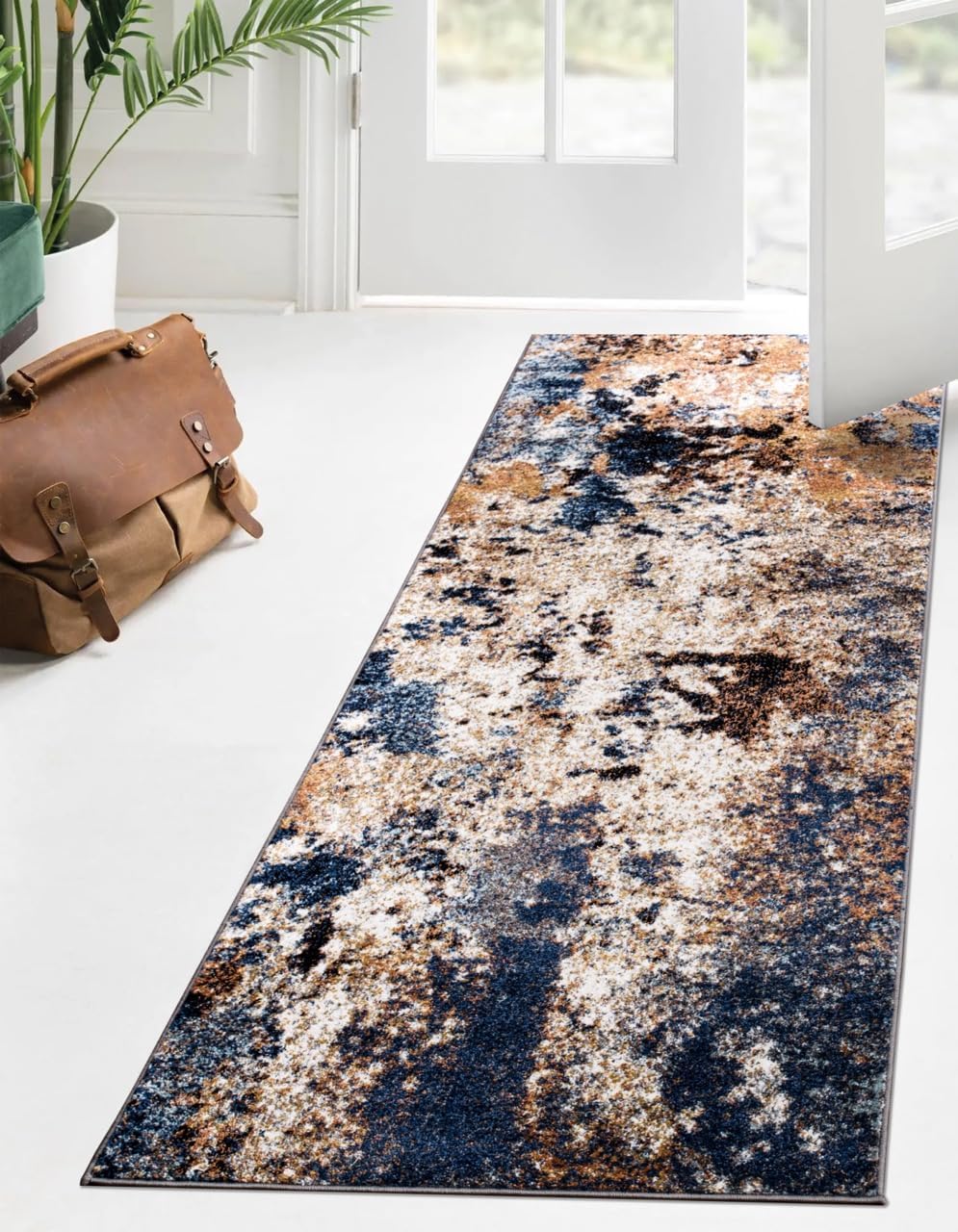 Keen Home Design Area Runner Rugs - 2x8 Non-Shedding, Abstract Runner for Kitchen, Living Room, Bedroom, Dining Room, Entryway - Size: 2'8" x 7'7", Multi