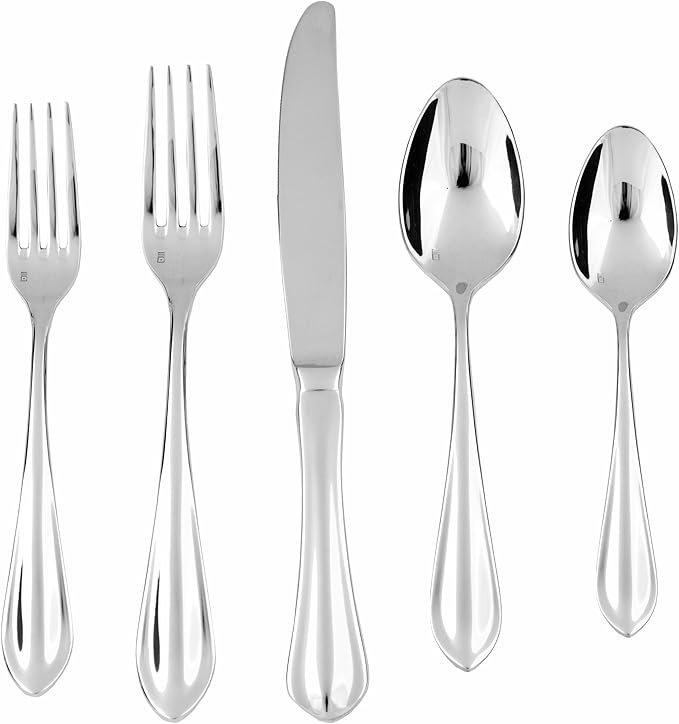 Fortessa Forge 18/10 Stainless Steel Flatware Serving Spoon, 10-Inch