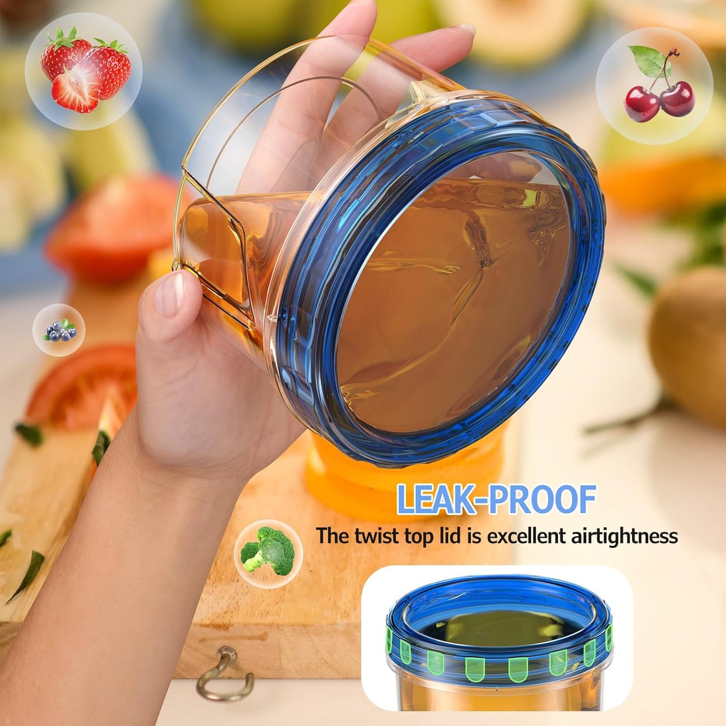 12 Pack-16 OZ Freezer Storage Containers, Small Plastic Containers with Twist Top Lids, BPA Free Food Storage Containers, Reusable Soup Container Microwave/Dishwasher Safe