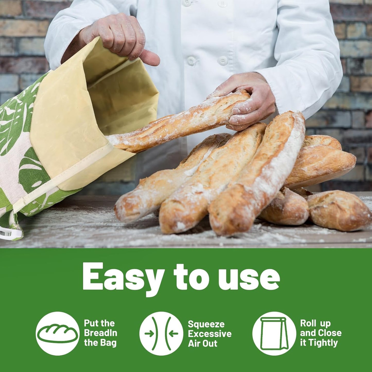 1PCS Reusable Beeswax Food Wraps Breads Bags for Homemade Bread Loaf, Organic Cotton XL Sourdough Beeswax Bread Bag Supplies Sandwich Wrapper, Sustainable, Fresh Keeping, Food Storage Containers