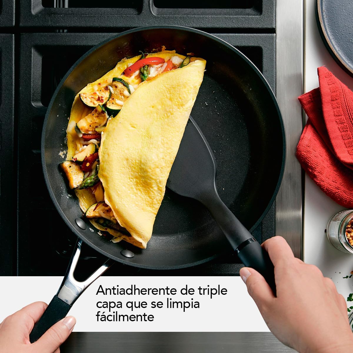 KitchenAid 84803 Hard Anodized Nonstick Frying Pans/Skillet Set, 8.25 Inch and 10 Inch - Onyx Black