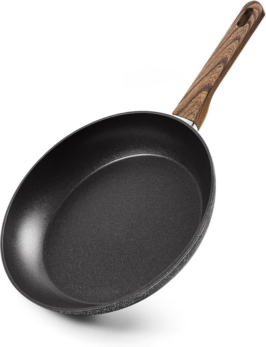 Innwewell 11 inch Nonstick Frying Pan, Non Stick Frying Pan Large Skillet Pan Omelette chef's Pan, Induction Compatible, No Toxic & PFOA Free, Black