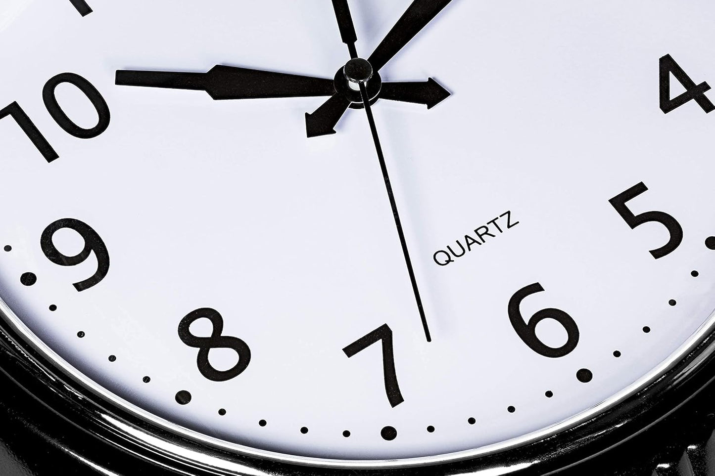 Bernhard Products Black Wall Clock Retro Silent Non Ticking 9.5 Inch Round Battery Operated Quality Quartz Easy to Read for Home Kitchen Office Classroom School Clocks Sweep Movement Vintage Décor