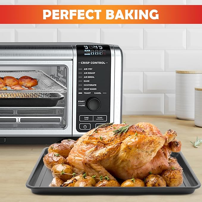 Ericair Oven Air Fryer Basket and Tray Compatible with Ninja SP100, SP101, SP1001C, SP201 Foodi Air Fry Oven, Air Fryer Accessories for Ninja Foodi 8-in-1 Air Fry Oven