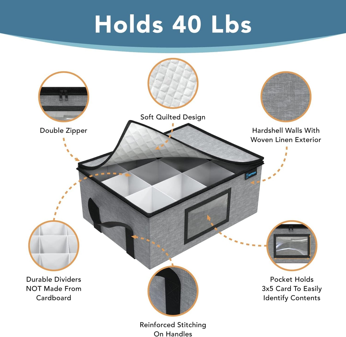 2Pk 32 oz Quart Mason Jar Organizer, Sturdy Pantry Canning Jar Storage Containers, Holds 12 Quart Size Ball Mason Jars, Foldable Canning Organizer, Stackable Home Storage Box w/Lid & Label holder