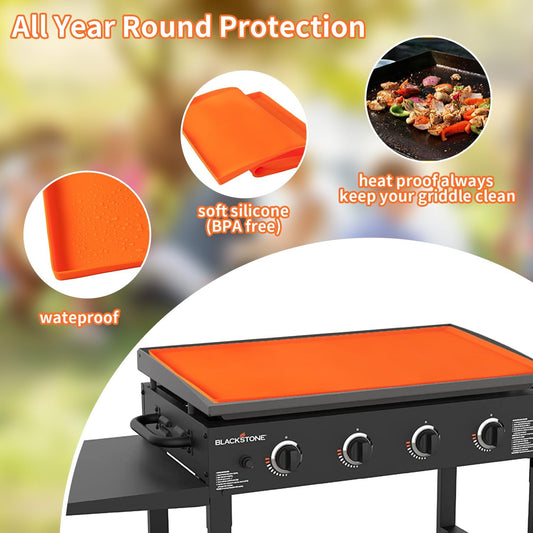 Blackstone Grill Mat 22 inch,Silicone Protective Cover for Blackstone Griddle,Heavy Duty Food Grade Silicone Grill Rubber Mat, Protect Griddle from Rodents, Insects, Debris, and Rust