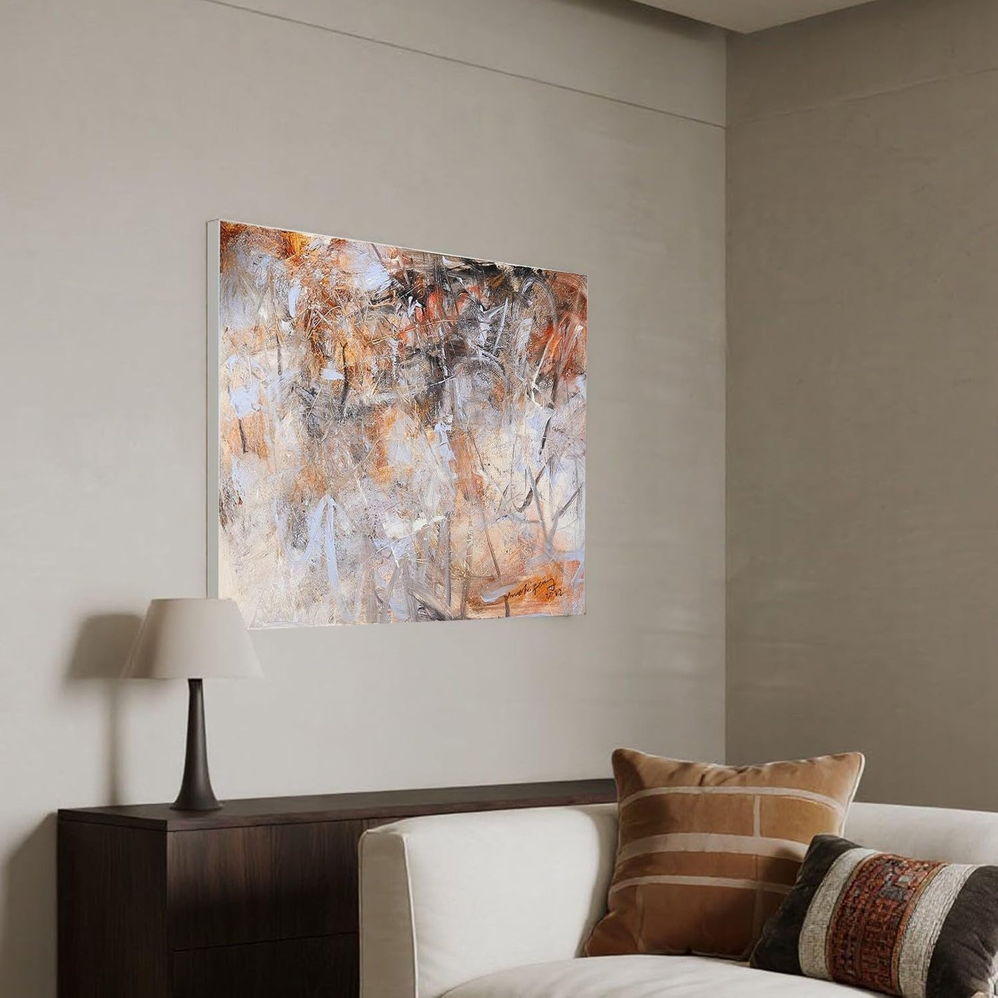 Gloliv Canvas Wall Art – Abstract Wall Decor Painting, Artist-Authorized Reproduction Canvas Prints, Modern Wall Art Decor for Living Room, Bedroom, or Office 23"x20"