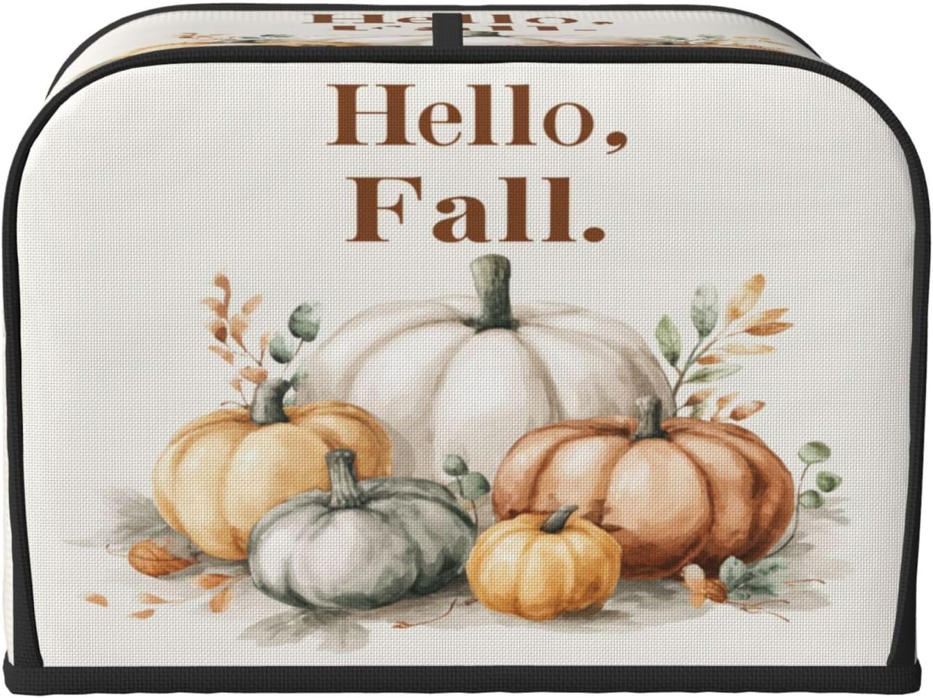 Toaster Cover 4 Slice Watercolor Pumpkin Fall Thanksgiving Kitchen Small Appliance Covers with Pockets Dust and Fingerprint Protection