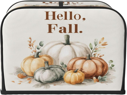 Toaster Cover 4 Slice Watercolor Pumpkin Fall Thanksgiving Kitchen Small Appliance Covers with Pockets Dust and Fingerprint Protection