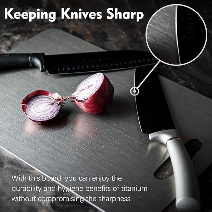 Titanium Cutting Board - 3 pack Double Sided Titanium Cutting Mat for Kitchen