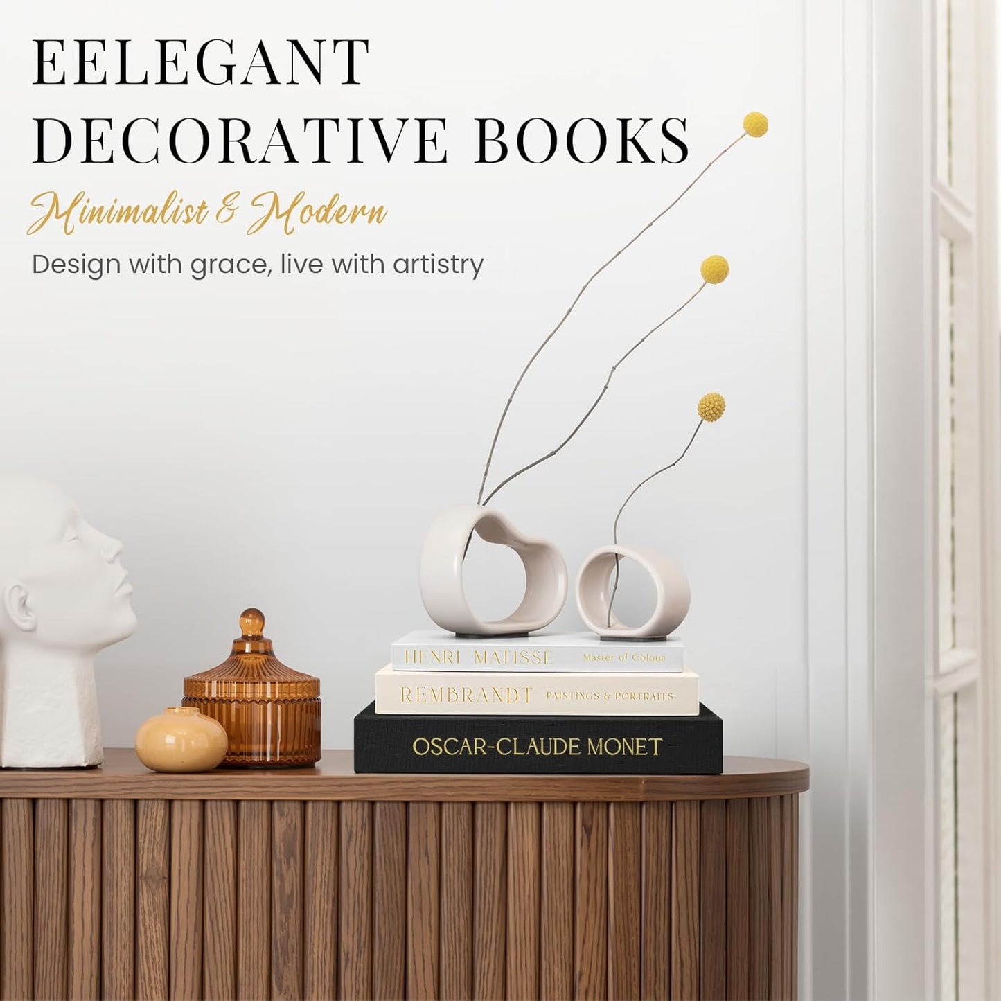 Decorative Books for Home Decor- 3Pcs Linen Decorative Boxes for Aesthetic Room Decoration, Modern Fake Book Storage Boxes for Coffee Table, Bookshelf or Mantle Decor, Deep Gray