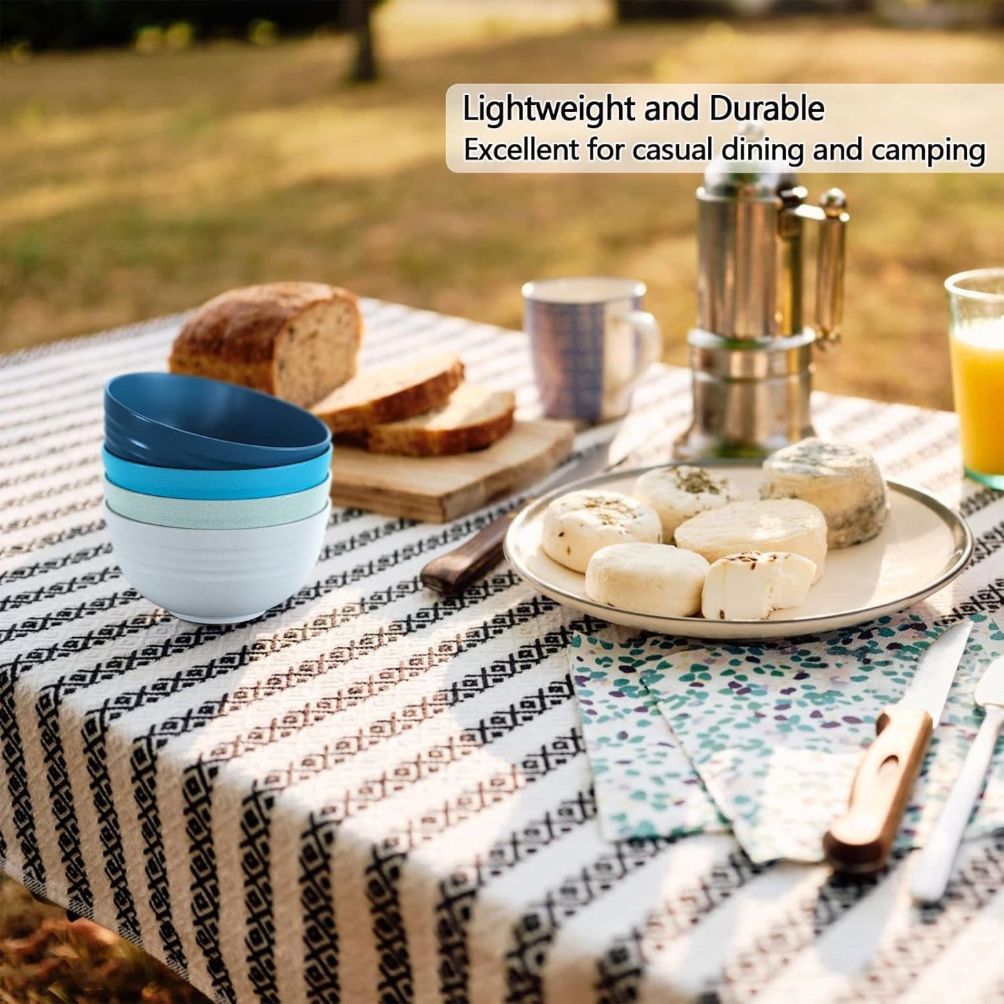 Homestockplus Unbreakable Cereal Bowls 25 OZ Microwave and Dishwasher Safe BPA-Free Eco-Friendly Wheat Straw Bowl Assorted Color Dessert Bowls for Serving Soup, Oatmeal, Pasta and Salad [Set of 6]