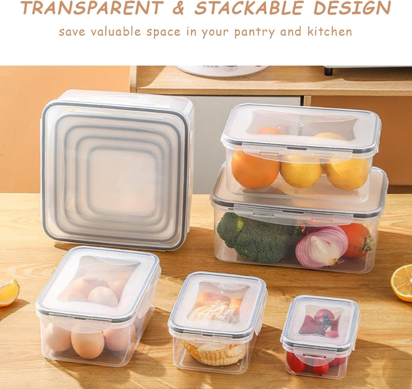 32 PCS Plastic Food Storage Containers with Lids Airtight, BPA-Free Leakproof Meal Prep Container Set for Kitchen Storage Reusable, Microwave Dishwasher Safe Stackable with Labels & Marker