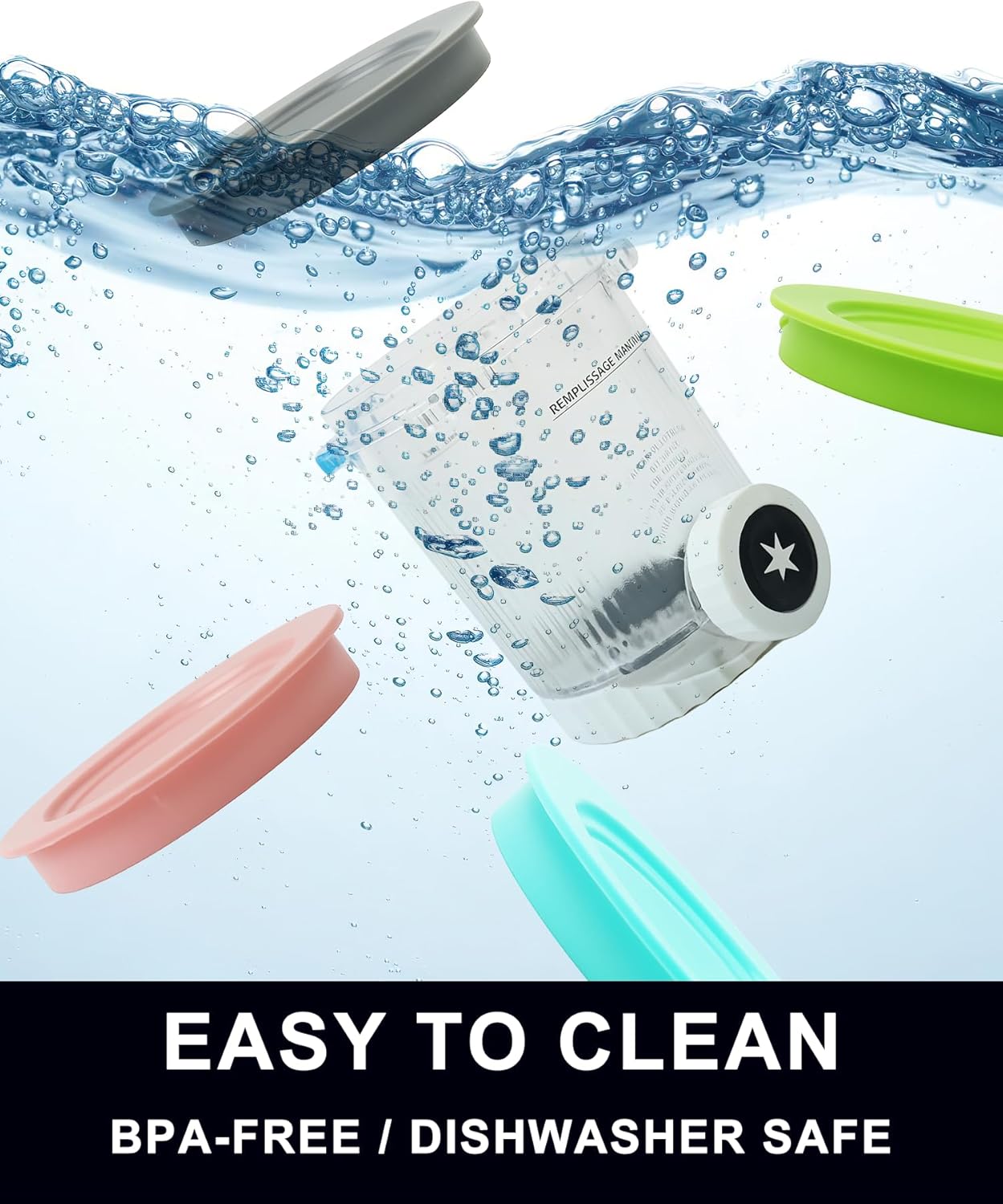 1 Pack Pint Container Replacement for Ninja Creami Swirl NC700/NC701 Series, 16oz BPA-Free Ice Cream Pints with Lids, Leak-Proof & Dishwasher Safe (Grey)