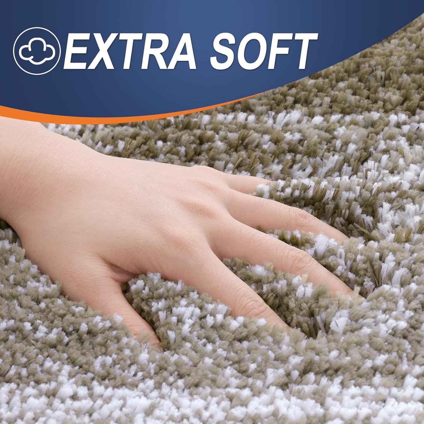 OLANLY Bathroom Rug Set 2 Piece, Soft Absorbent Microfiber Bath Rug Set, Non-Slip, Machine Wash Dry, Plush Shaggy Bath Mats for Bathroom (30"x20"+24"x16", Coffe)