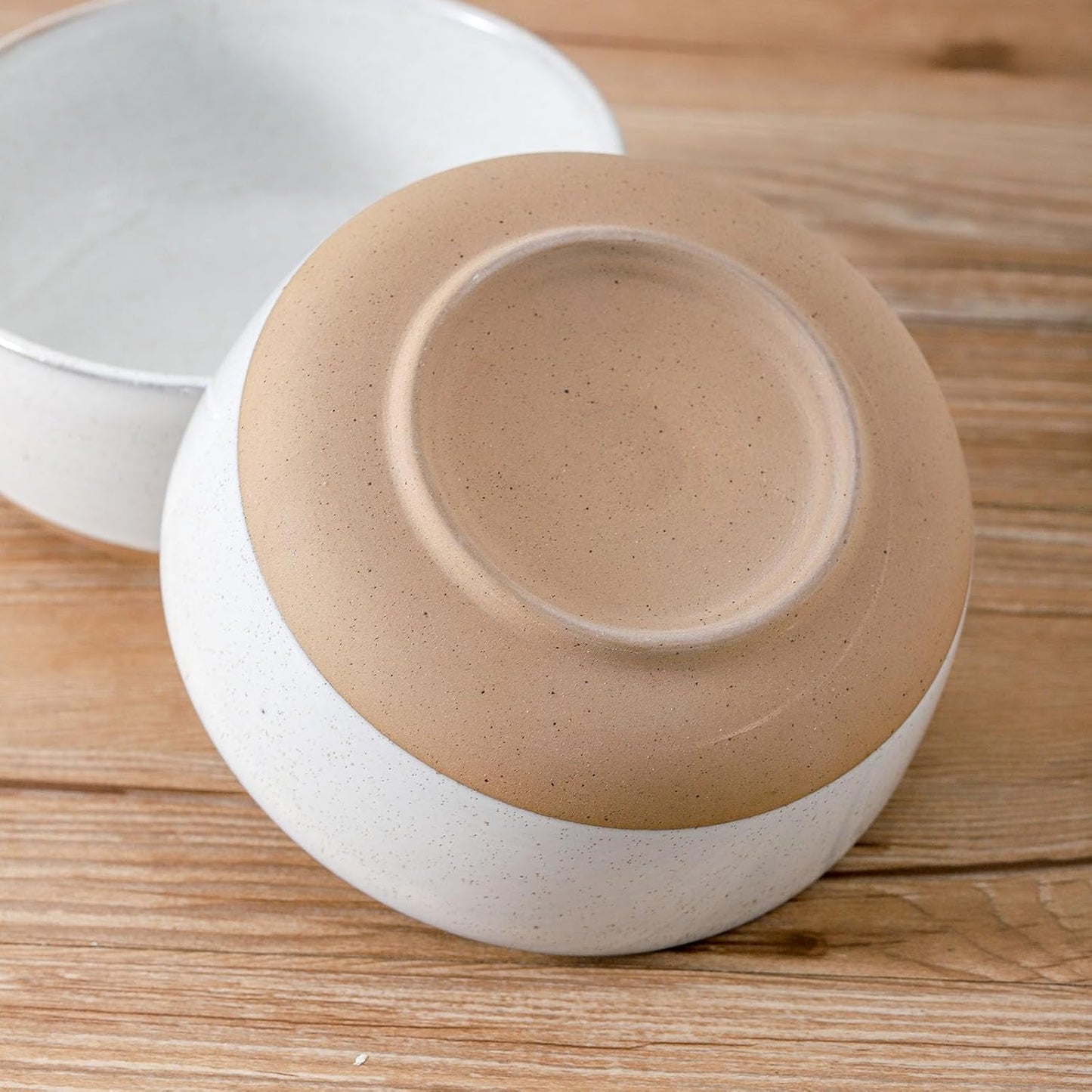 Hasense 30 OZ Cereal Bowls Set of 6, Stoneware Soup Bowls for Kitchen, 6 Inch Ceramic Bowls Microwave and Dishwasher Safe for Rice, Oatmeal, Noodle, Ramen, Salad, Fruit and Pasta, White