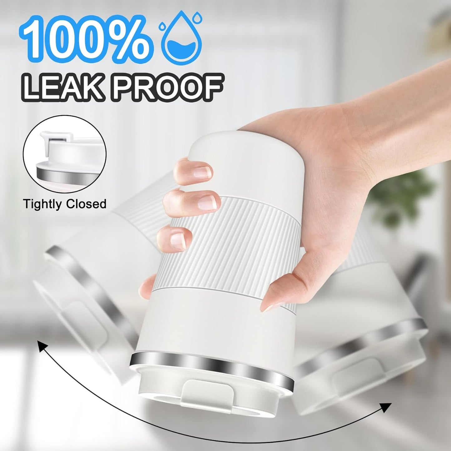 Coffee Travel Mug 12oz Insulated Coffee Mug with Lid Portable Spill-Proof Coffee Mug No Handle Reusable Stainless Steel Cup Keeps Cold and Hot Suitable for Car, Daily, Travel and Gifts