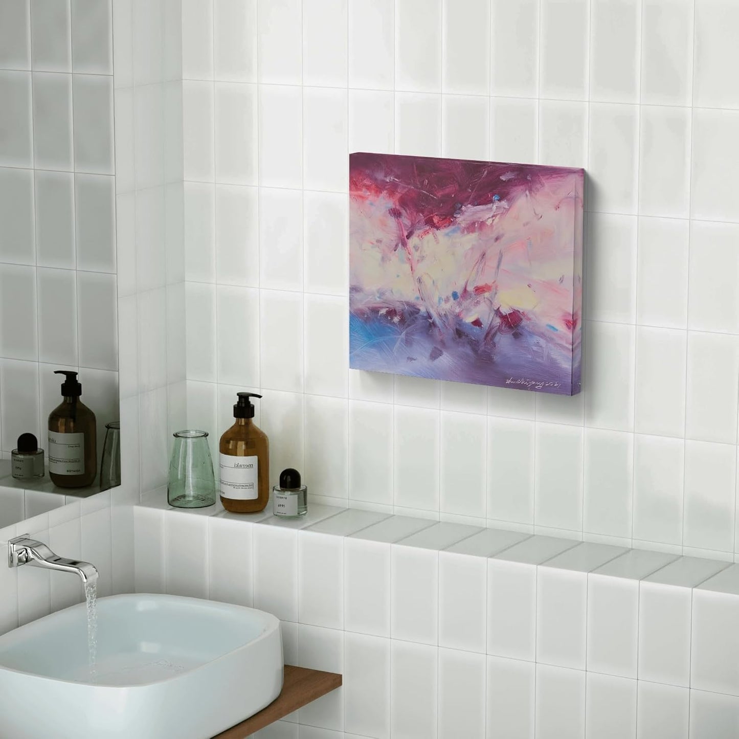 Gloliv Canvas Wall Art – Abstract Wall Decor Painting, Artist-Authorized Reproduction Canvas Prints, Modern Wall Art Decor for Living Room, Bedroom, or Office，10"x8"