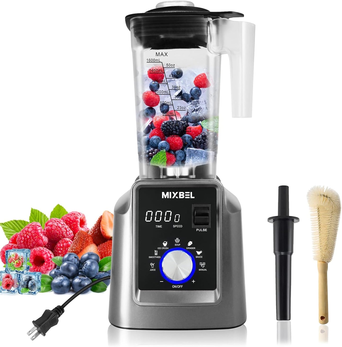 Professional Blenders for Kitchen 2200W High-Powered Blender for Smoothies with 68oz BPA-Free Pitcher, Preset Programs and Timer, Commercial Grade Countertop Blender, Ice Crushing, Shakes