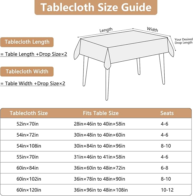 Fabric White Rectangle Table Cloth, Faux Linen Textured Spill Proof & Washable Tablecloth for 6 Foot Rectangular Table, Reusable for Dinning Wedding Banquet, 60 x 84 Inch