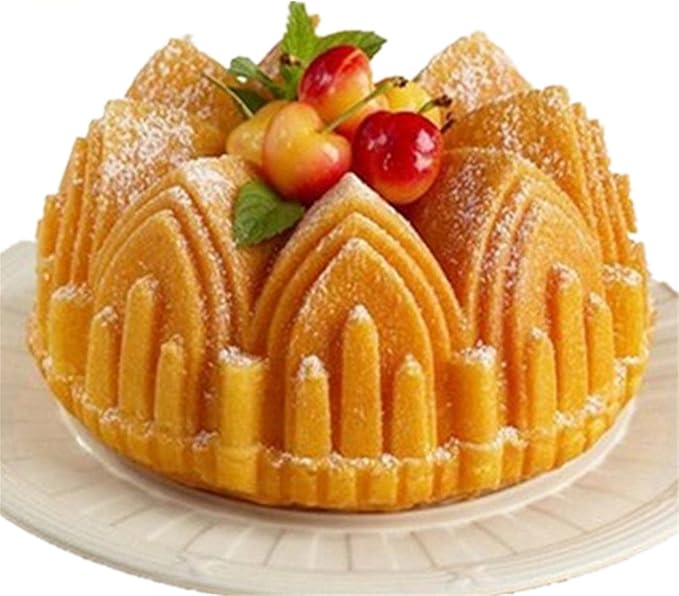 FantasyDay 8.6'' Crown Castle Cake Mold Silicone Baking Molds Party Cake Bakeware for Your Birthday Dessert, Cake, Bread, Tart, Pie, Flan and More #2