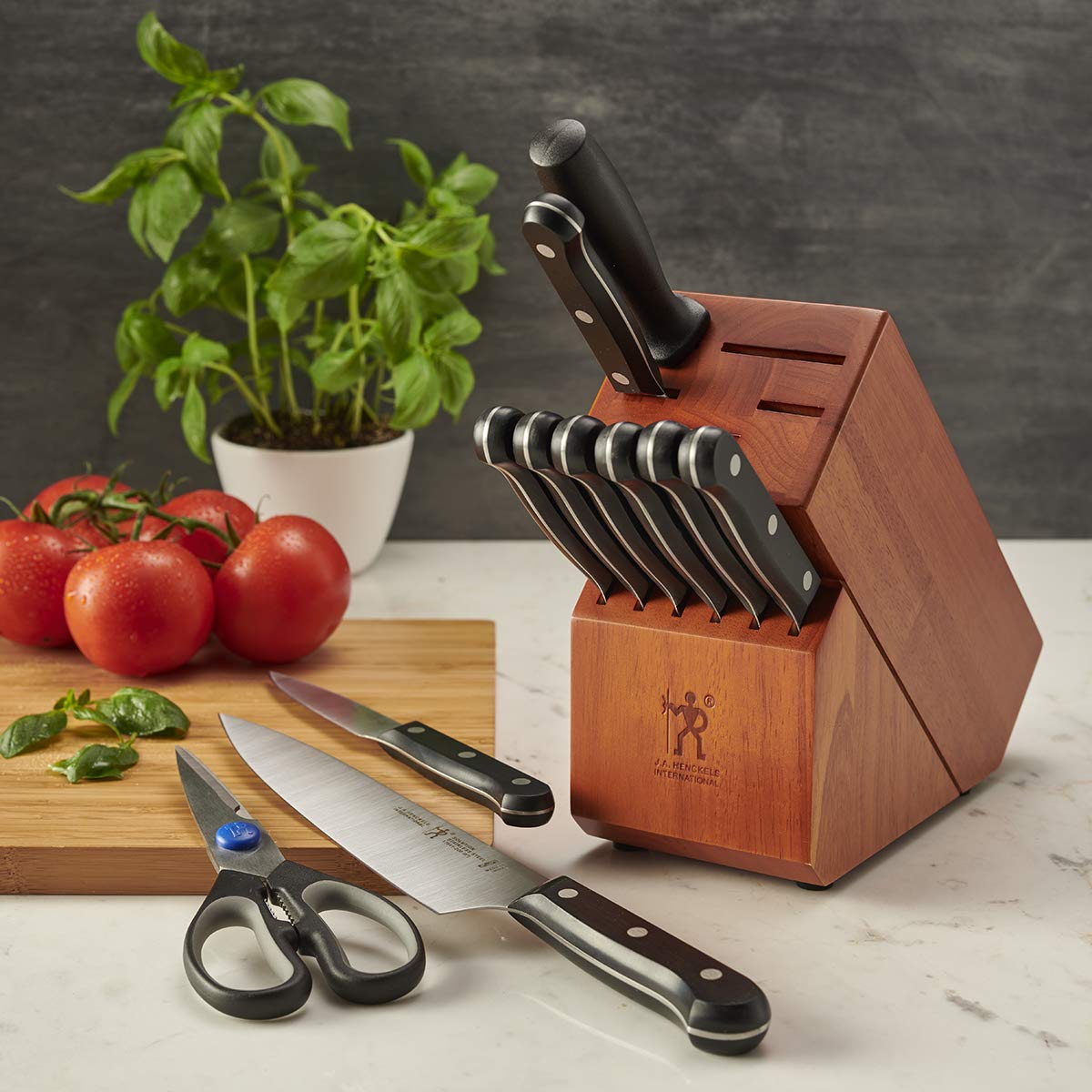 Henckels Solution 12-pc Knife Block Set - Cherry