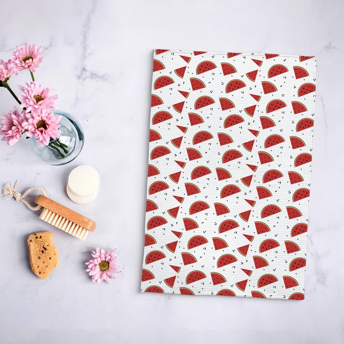 Watermelon Decor Kitchen Towel, Watermelon Hand Towel Dish Towel for Kitchen Bathroom Decor, Fruit Lover Gifts, 16x24 Inches