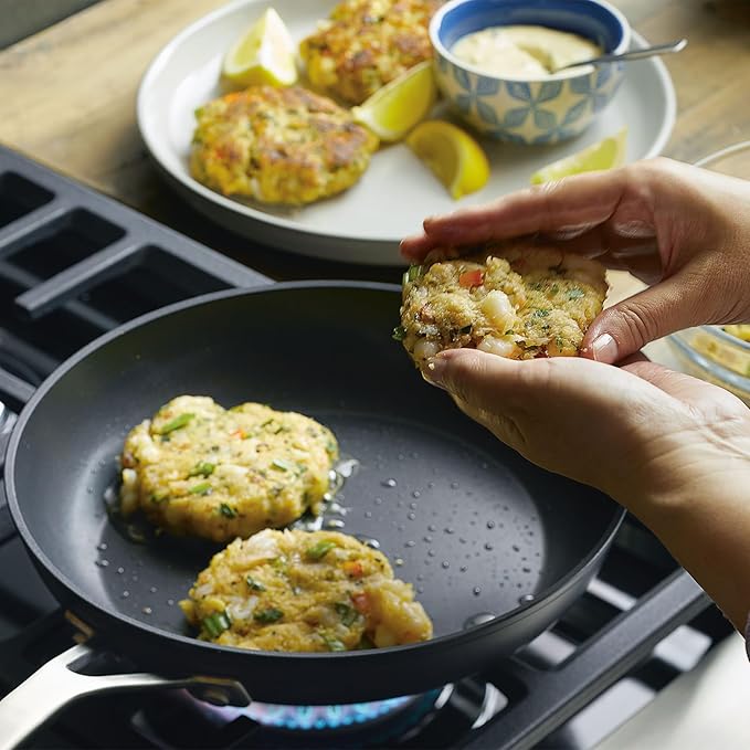 KitchenAid Hard Anodized Induction Nonstick Frying Pan Set/Skillets, 8.25 Inch and 10 Inch - Matte Black