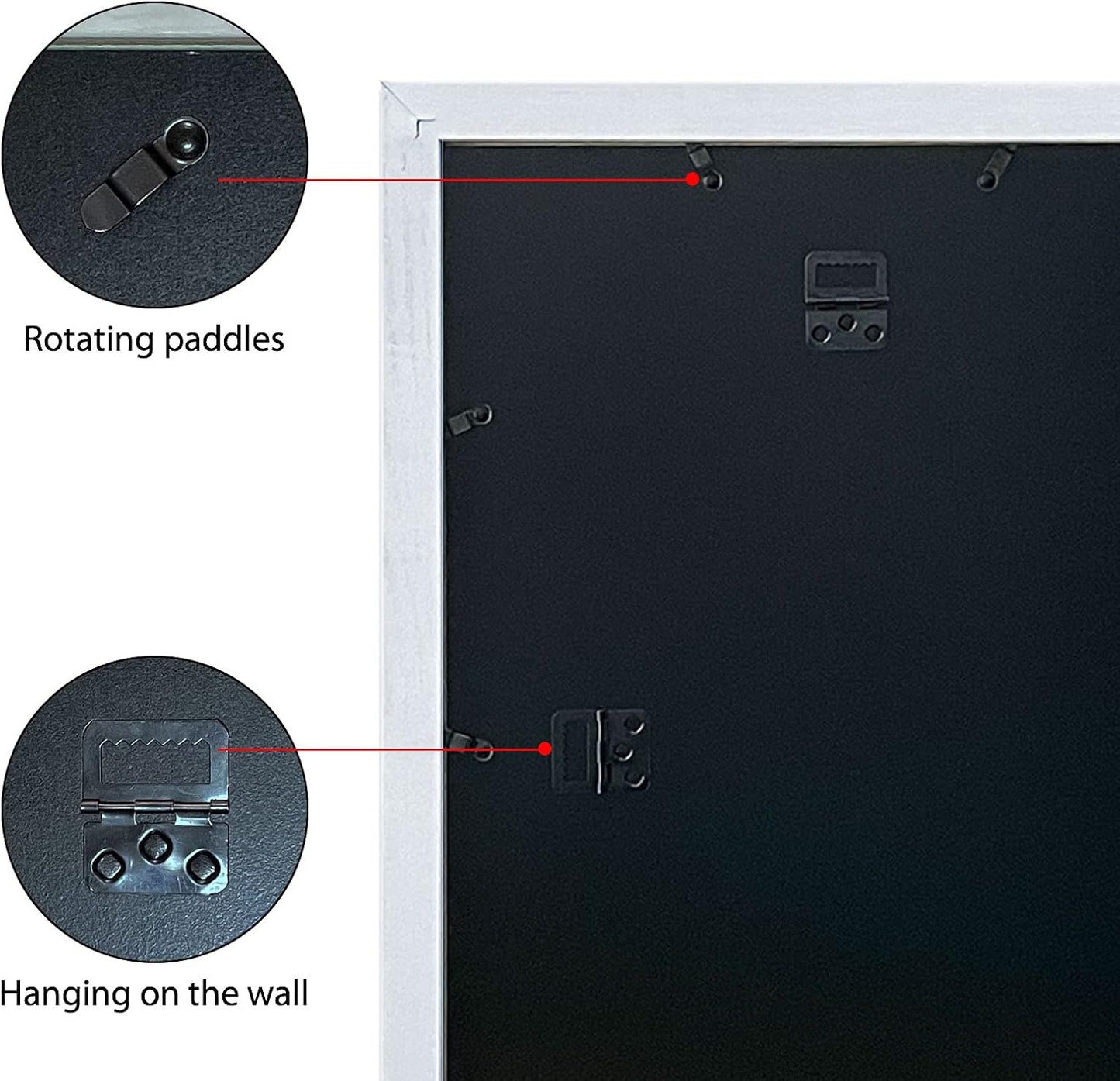 VCK 13 by 19 Poster Frame in White with Polished Plexiglass Set of 5 Horizontal and Vertical Formats with Included Hanging Hardware