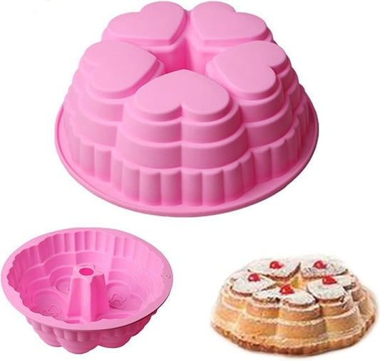 FantasyDay 9.5'' Love Heart Cake Mold Silicone Baking Molds Party Cake Bakeware for Your Birthday Dessert, Cake, Bread, Tart, Pie, Flan and More #5