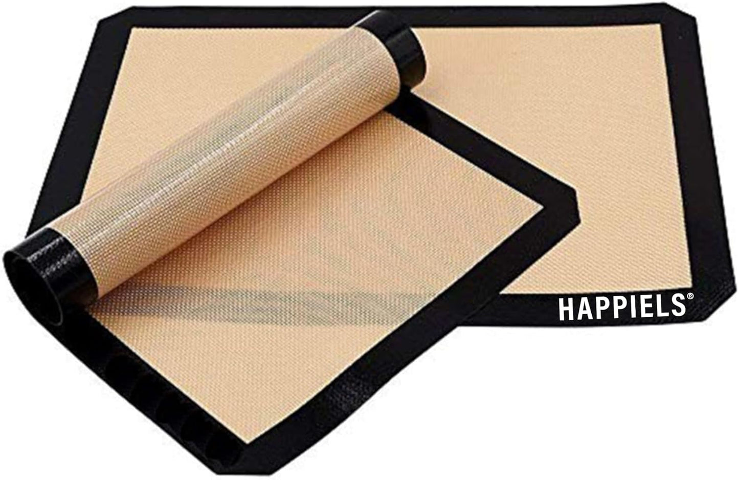 HAPPIELS NonStick Baking Mats for 15 inch Sheets 2-Pack | Silicone Nonstick Baking Mats 10 x 15 inches | Cookie Sheet Mat 10x15 | | Silicon Mats 15x10 in