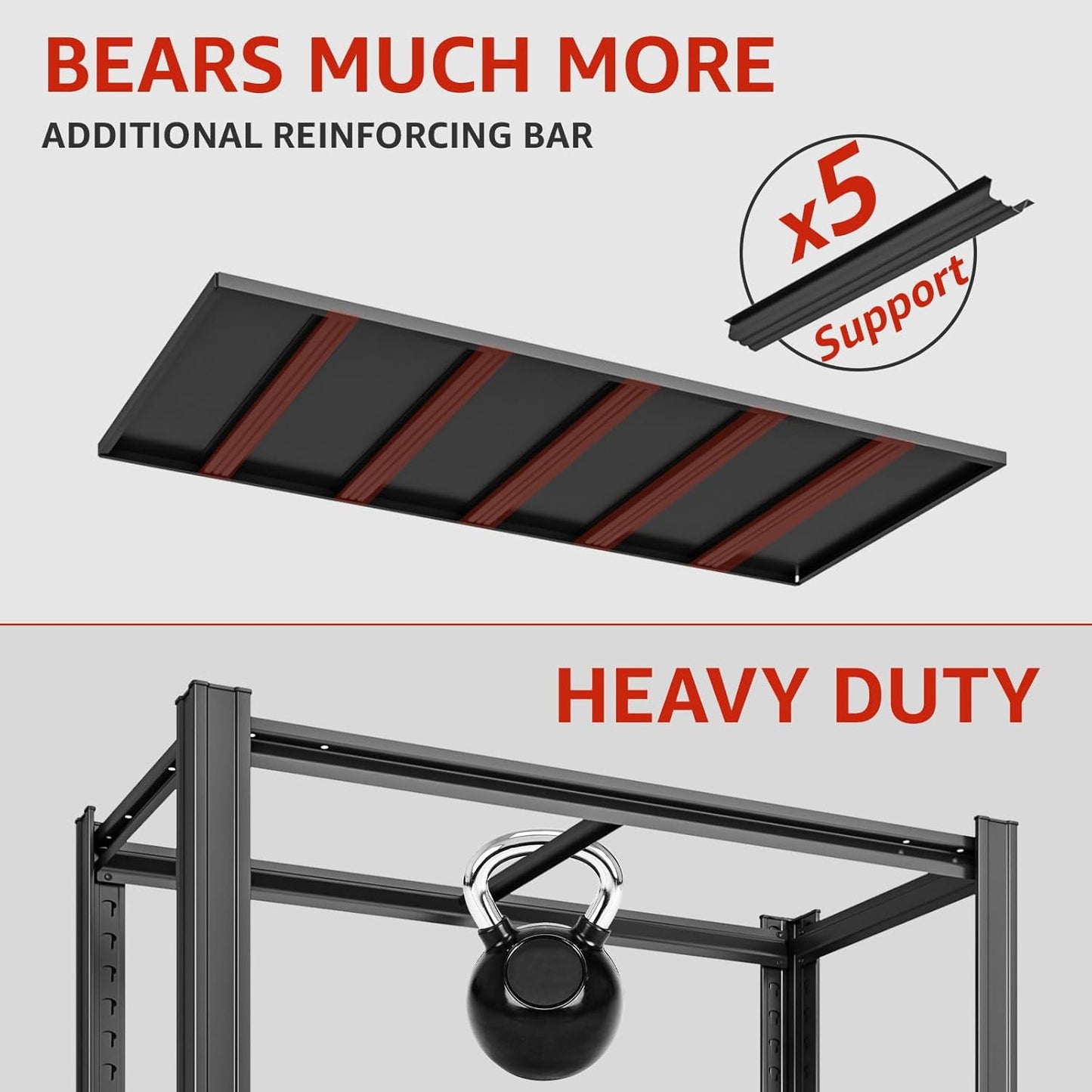 55.12" W Father&I Industrial Heavy-Dudy Garage Shelving Units/Systems: Metal 6-Tier Storage Shelves Adjustable for Basement/Closet/Tote/Kitchen/Pantry, 84" H*55.12W *23.65" D, Black