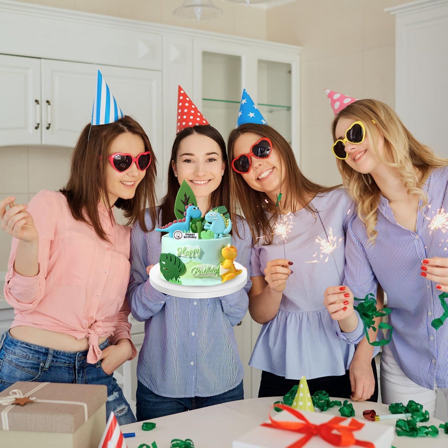 10 Packs Cake Boards 10 Inch Round - Sturdy 1/2" Thick Cake Drum, Cake Base Sturdy Multiple Layers of Corrugated Cardboard for Heavy or Multi Layer Cakes, Pastry, Display (10inch/10pcs)