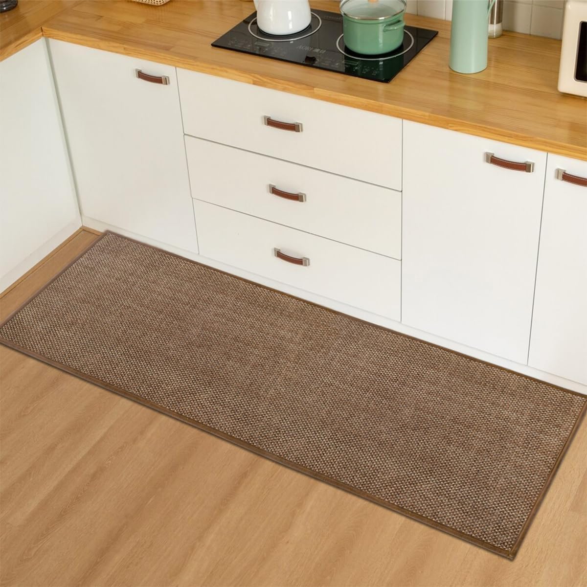 Artoid Mode Washable Kitchen Rugs and Mats Doormat Non Skid, Absorbent Rugs for Kitchen Floor Door Mat Kitchen Mats Front of Sink Hallway 17x47 Inch