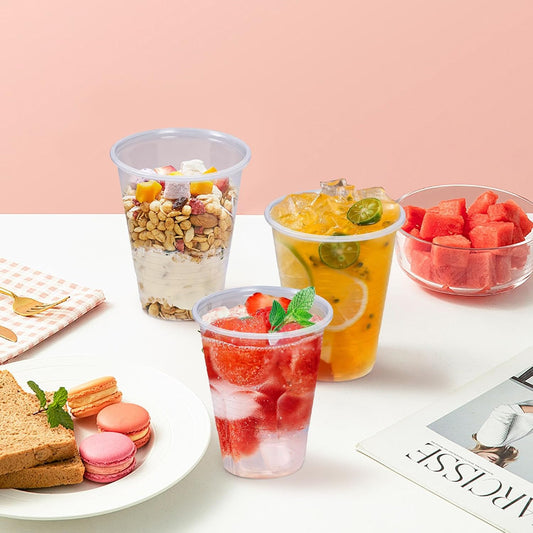 2000 Pack 12 oz Clear Plastic Cups, 12 Ounce Disposable Drinking Cups for Party, Event, Picnic, Cold, Hot