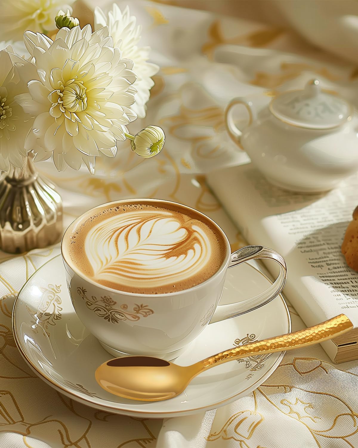 Silverware Set,Ollex 60-Pieces Hammered Gold Flatware Cutlery Set for 12 Mirror Finished with Anti-rust stainless steel Spoon Knives Forks for Kitchen Hotel Party Modern Utensil Sets,Dishwasher Safe